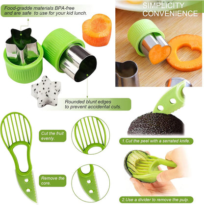 18pcs Melon Baller Scoop Set, Stainless Steel Fruit Carving Tools