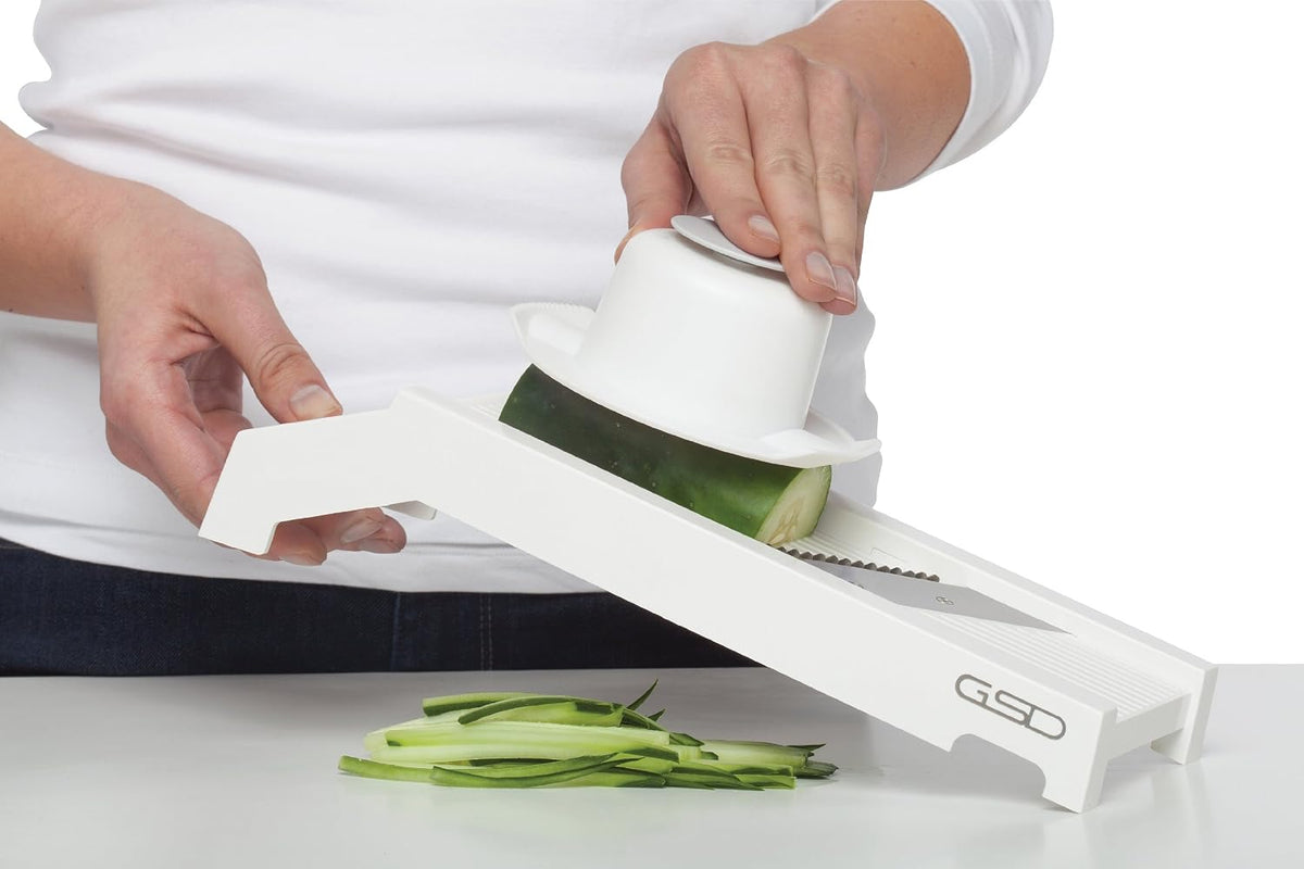 Universal Mandoline Vegetable Slicer | 3 Inserts For Fruit / Cheese / French Fries - Made in Germany - Premium Quality
