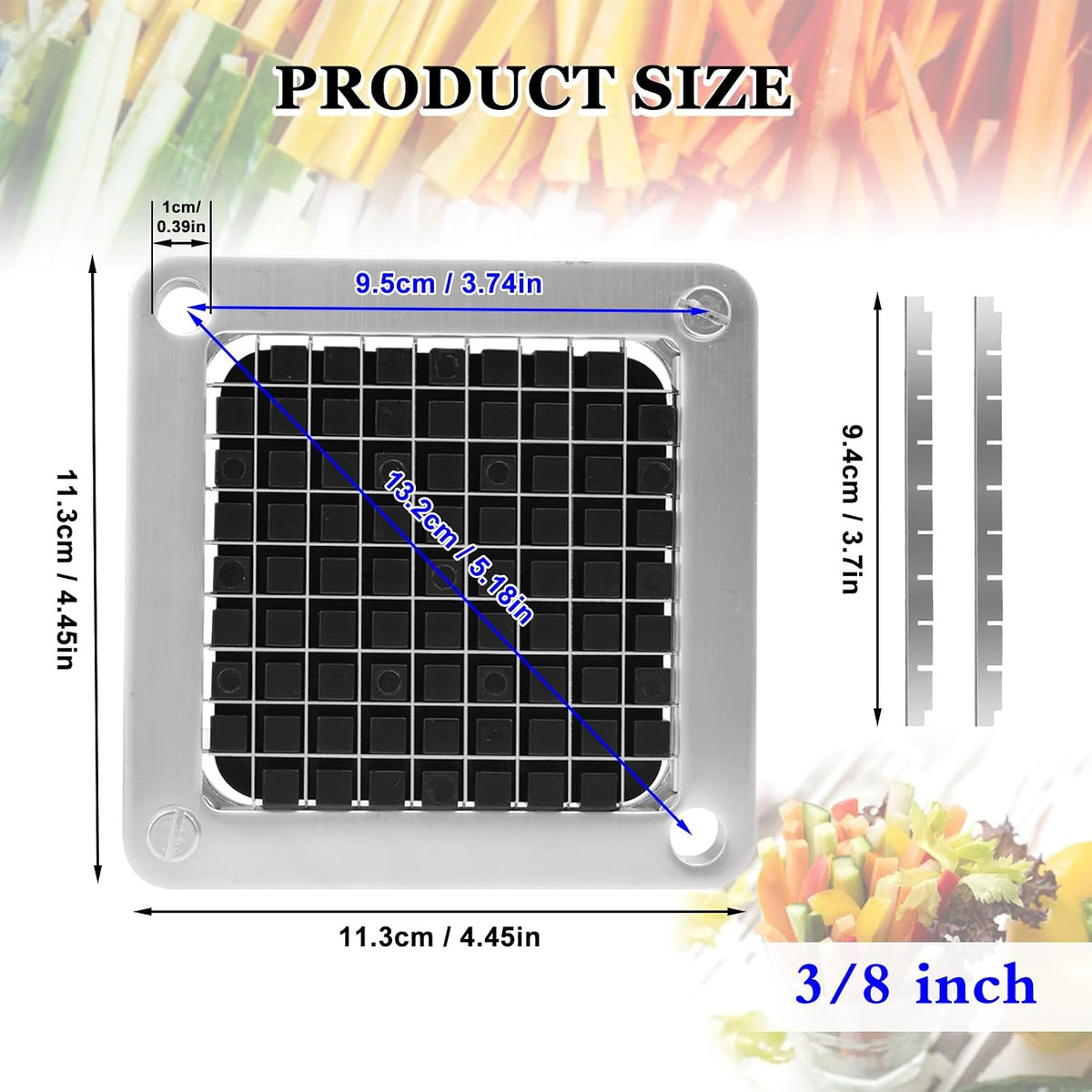 Replacement Chopper 3/8" Blade, Commercial Vegetable Chopper Dicer