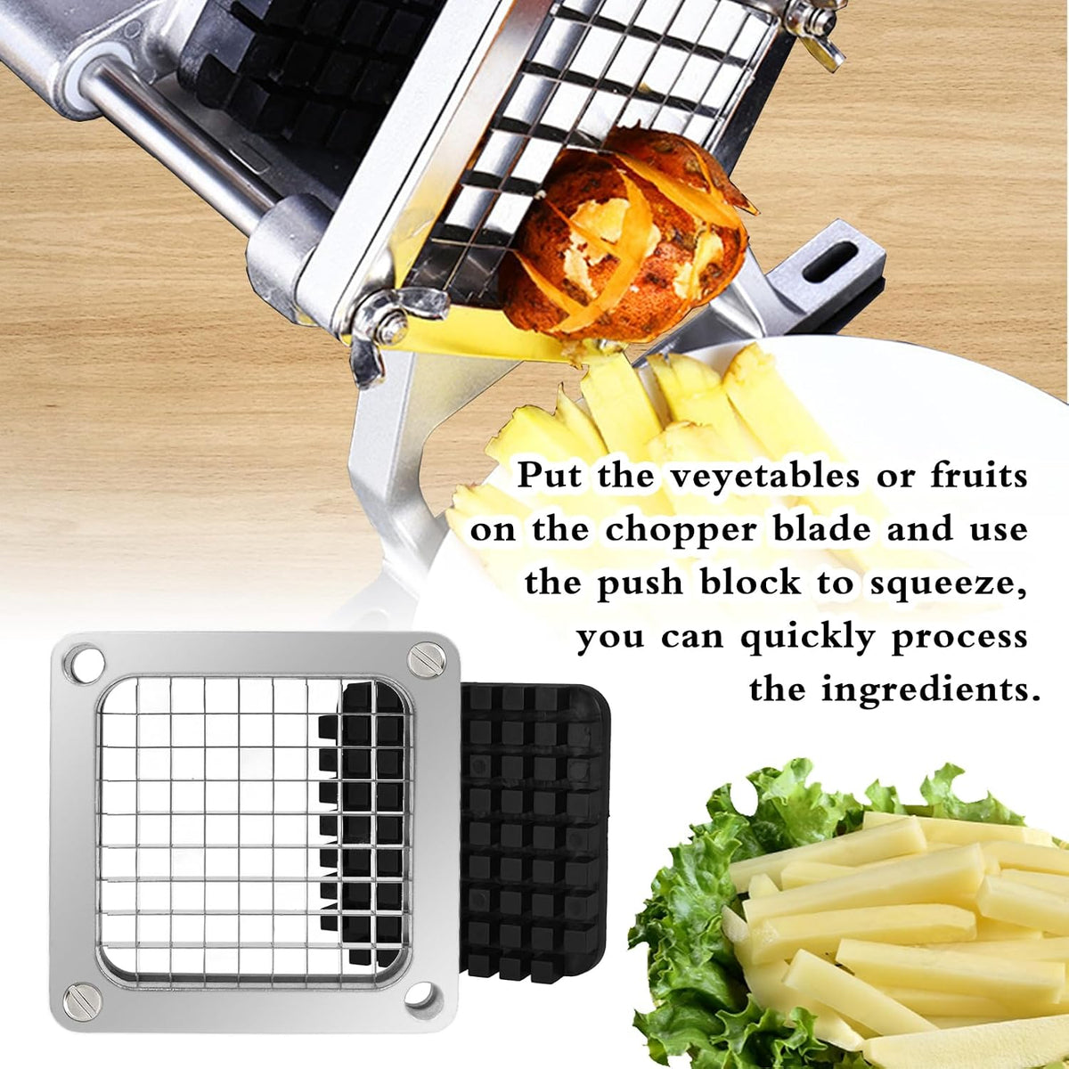 Replacement Chopper 3/8" Blade, Commercial Vegetable Chopper Dicer