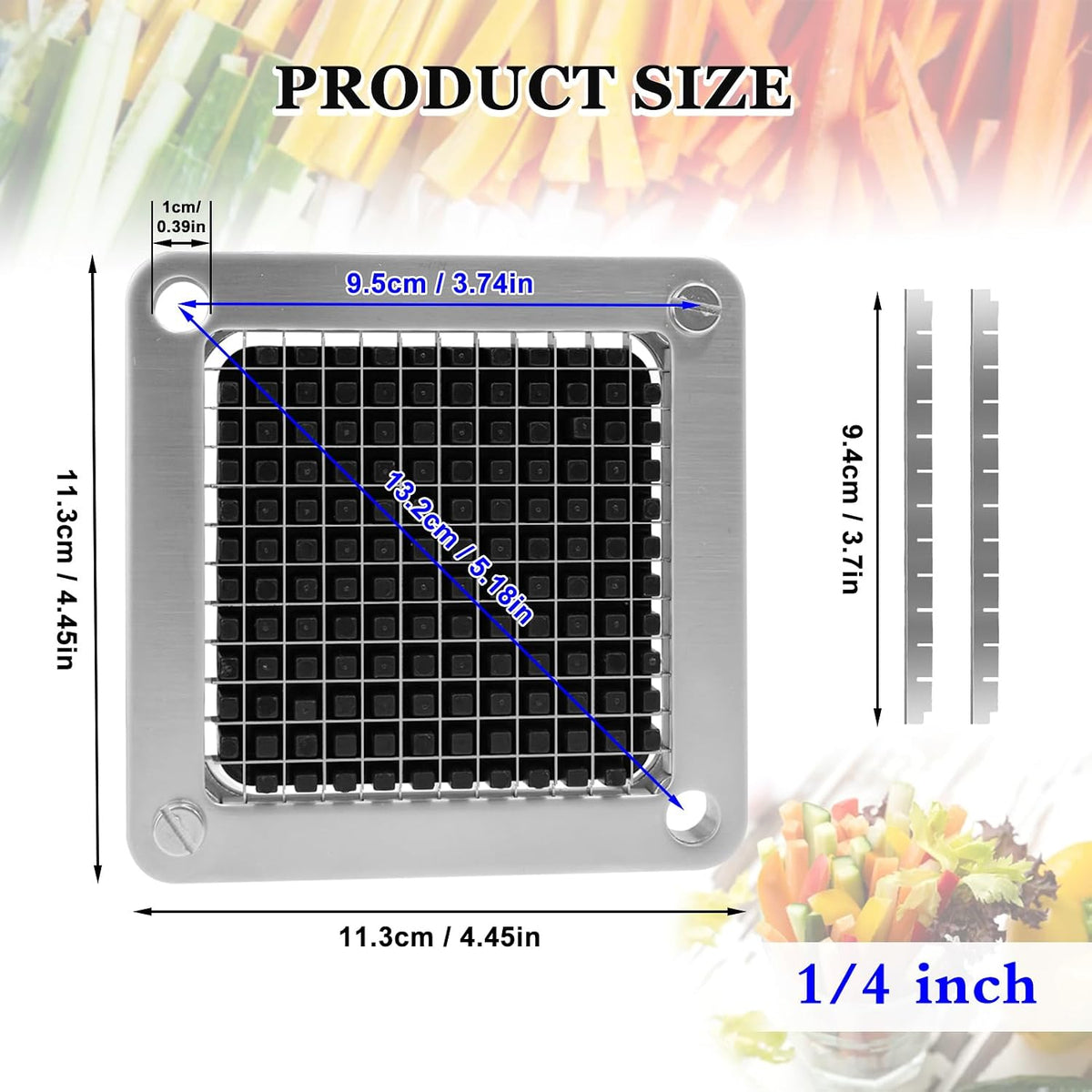 Replacement Chopper 3/8" Blade, Commercial Vegetable Chopper Dicer
