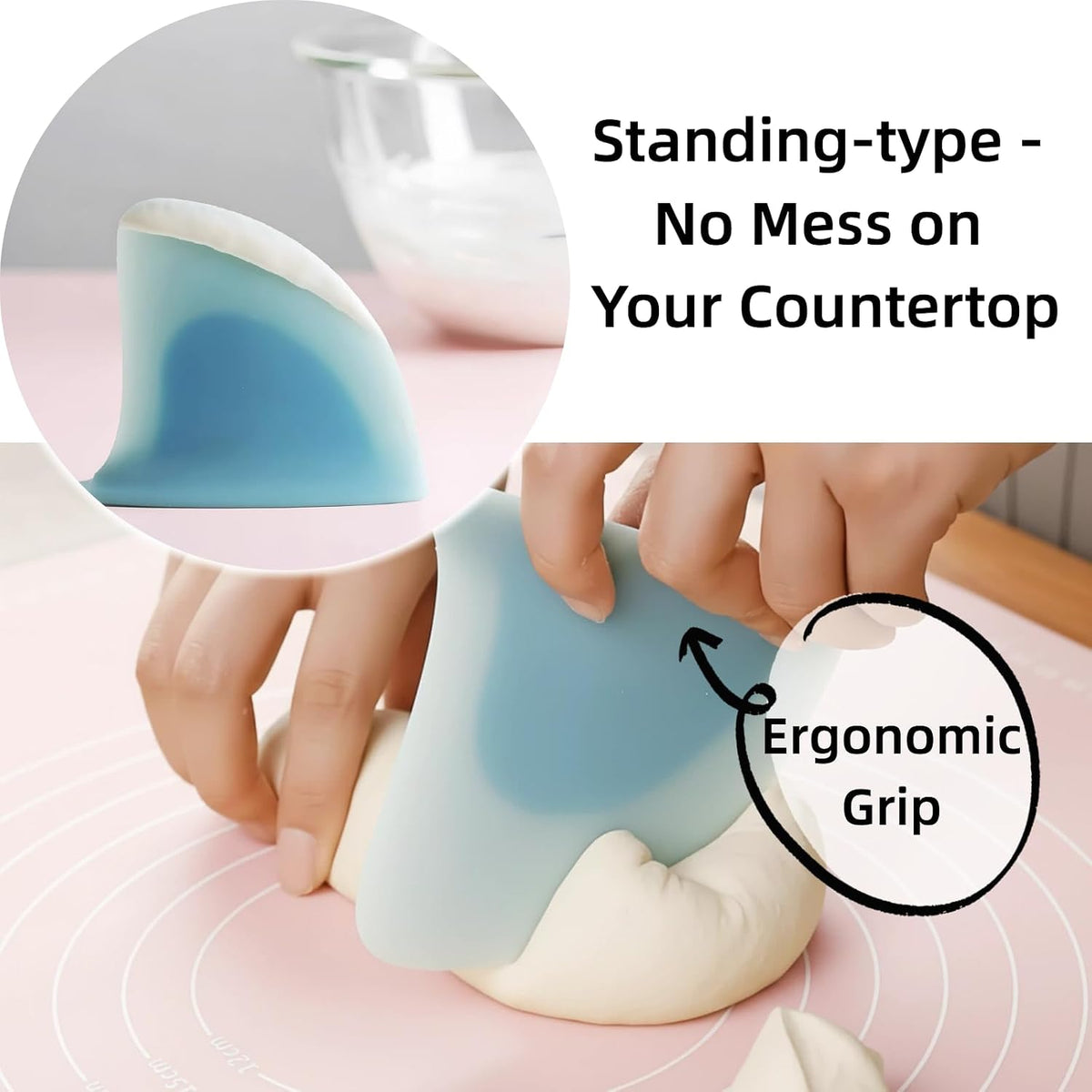 "Shark Fin" Bowl Scraper, Silicone Kitchen Scraper Tool