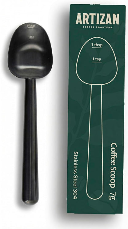 Artizan Coffee 1 Tbsp Coffee Measuring Scoop, Rose Gold Stainless Steel Copper Scoop for Ground Coffee, Beans, Tea & More - 7g, 17 cm Long Handle