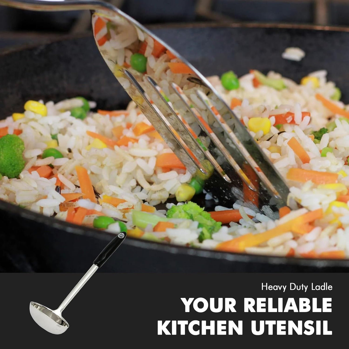 Select Ladle, 12 inch, Stainless Steel