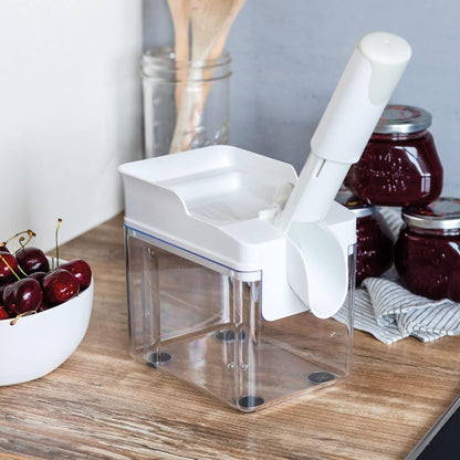 Cherry Stoner Remover – Stainless Steel Plunger Pits 25 Lbs/Hour, Easy-Clean Container, Dishwasher Safe, Ideal for Pies, Canning, Snacking, German Design, Replacement Parts – White