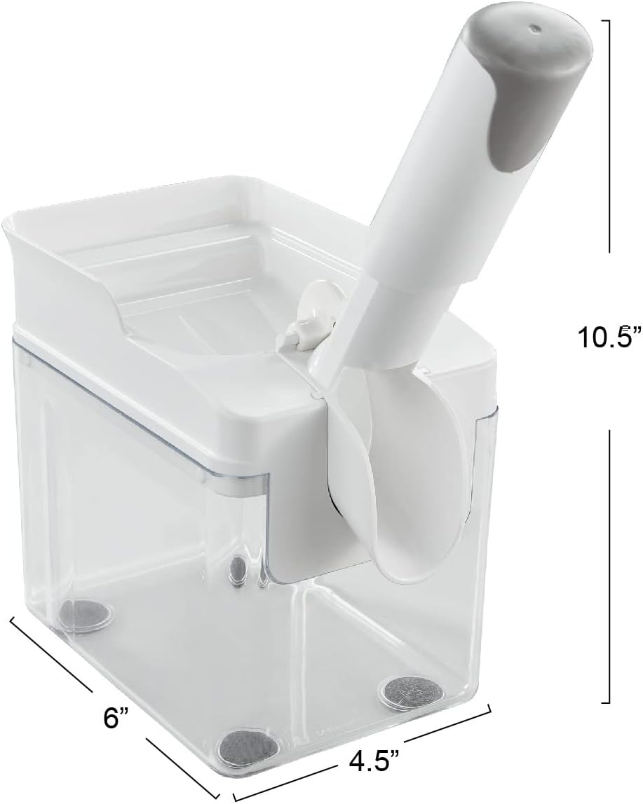 Cherry Stoner Remover – Stainless Steel Plunger Pits 25 Lbs/Hour, Easy-Clean Container, Dishwasher Safe, Ideal for Pies, Canning, Snacking, German Design, Replacement Parts – White