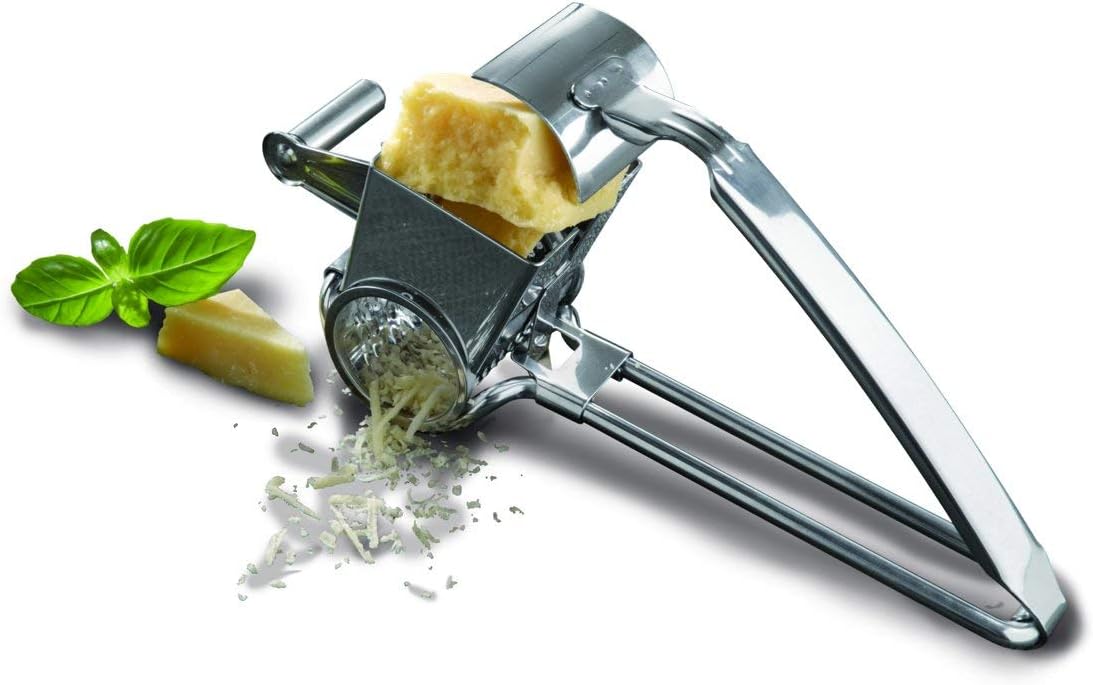 Holland Stainless Steel Rotary Cheese Grater, Handheld, Romano, Monaco Collection