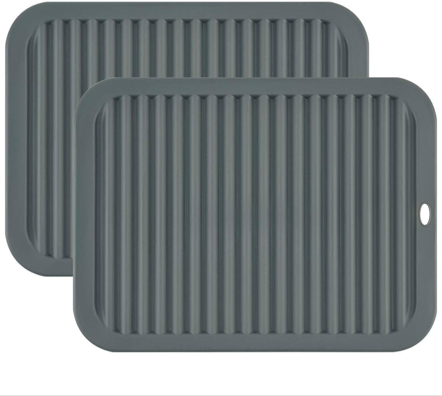 Silicone Hot Pads for Kitchen, Trivets for Hot Pots and Pans, Multi-Purpose Trivets for Quartz Countertops, Non Slip Trivet Mat, Silicone Mats for Kitchen Counter Pot Holders Set 2 Black