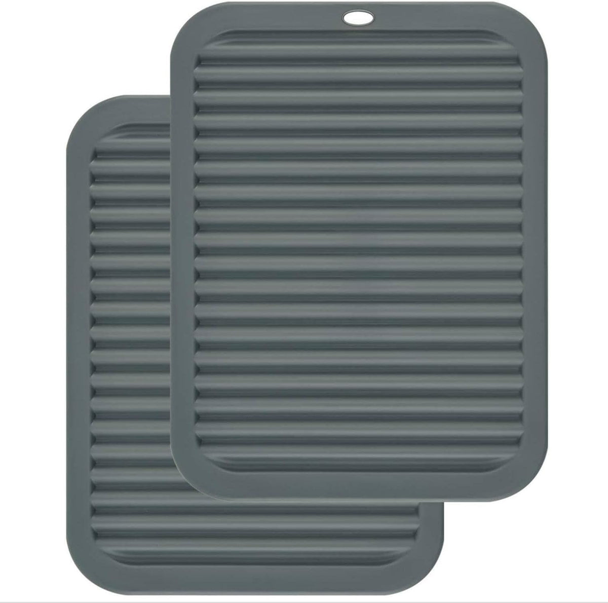 Silicone Hot Pads for Kitchen, Trivets for Hot Pots and Pans, Multi-Purpose Trivets for Quartz Countertops, Non Slip Trivet Mat, Silicone Mats for Kitchen Counter Pot Holders Set 2 Black