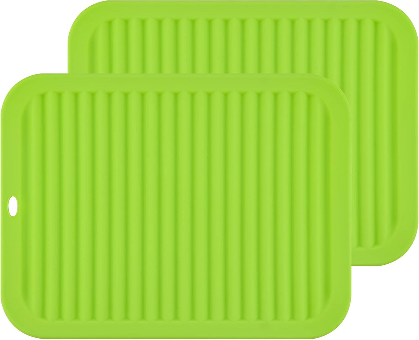 Silicone Hot Pads for Kitchen, Trivets for Hot Pots and Pans, Multi-Purpose Trivets for Quartz Countertops, Non Slip Trivet Mat, Silicone Mats for Kitchen Counter Pot Holders Set 2 Black