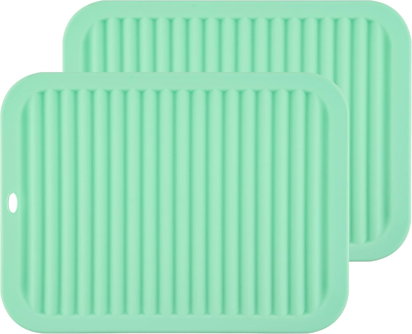 Silicone Hot Pads for Kitchen, Trivets for Hot Pots and Pans, Multi-Purpose Trivets for Quartz Countertops, Non Slip Trivet Mat, Silicone Mats for Kitchen Counter Pot Holders Set 2 Black