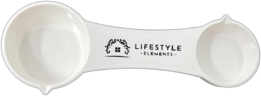 All In One Measuring Spoon With 1 Tbsp, 1 Tsp, 1/2 Tsp, 1/4 Tsp Measures - Plastic - Use for Dry Ingredients or Liquids - Durable Rugged Dishwasher Safe - Made in USA - Versatile Kitchen Tool