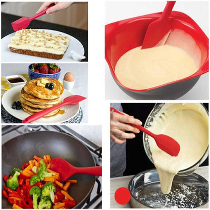 8 Pieces Silicone Spatulas,8.5 inch Non-stick Spatulas with Stainless Steel Core,Heat Resistant-500℉, One Piece Design,Food Grade Silicone, Dishwasher Safe, for Mixing,Cooking,Baking (8.5 inch)