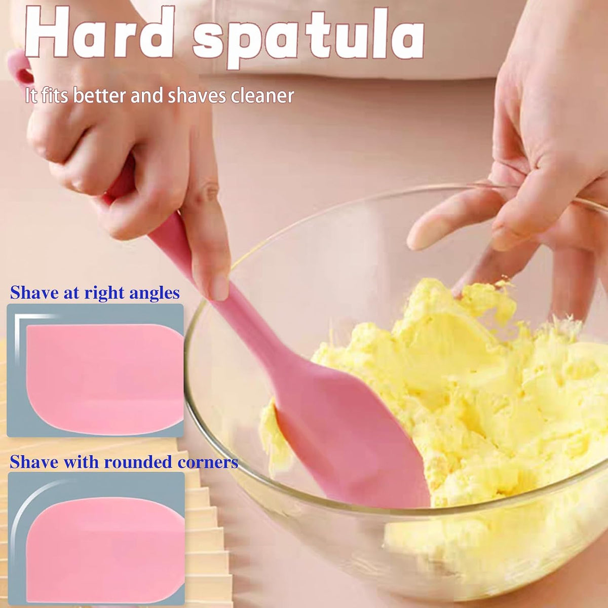 8 Pieces Silicone Spatulas,8.5 inch Non-stick Spatulas with Stainless Steel Core,Heat Resistant-500℉, One Piece Design,Food Grade Silicone, Dishwasher Safe, for Mixing,Cooking,Baking (8.5 inch)