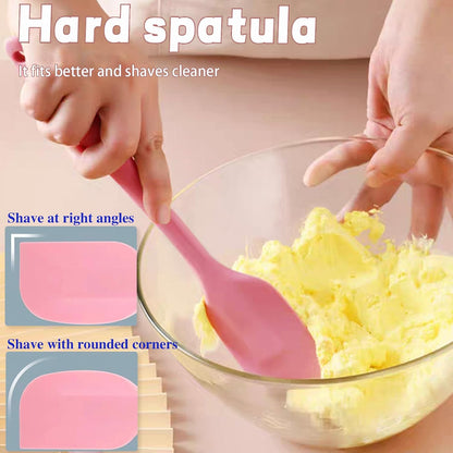 8 Pieces Silicone Spatulas,8.5 inch Non-stick Spatulas with Stainless Steel Core,Heat Resistant-500℉, One Piece Design,Food Grade Silicone, Dishwasher Safe, for Mixing,Cooking,Baking (8.5 inch)