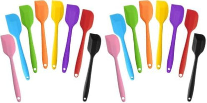 8 Pieces Silicone Spatulas,8.5 inch Non-stick Spatulas with Stainless Steel Core,Heat Resistant-500℉, One Piece Design,Food Grade Silicone, Dishwasher Safe, for Mixing,Cooking,Baking (8.5 inch)