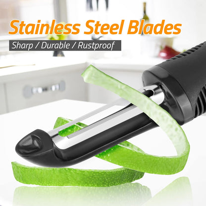 Vegetable Peeler, Stainless Steel Potato Peeler with Sharp Blade | Kitchen Gadget, Handheld Fruit Peeler, for Carrot, Apple, Cucumber, Daily Cooking Tool