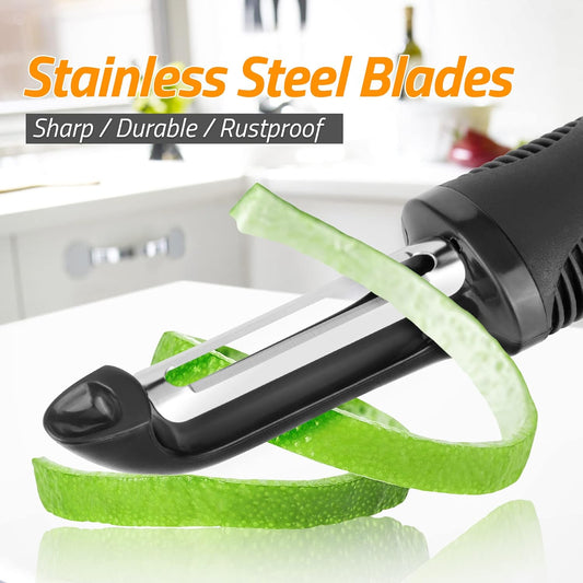 Vegetable Peeler, Stainless Steel Potato Peeler with Sharp Blade | Kitchen Gadget, Handheld Fruit Peeler, for Carrot, Apple, Cucumber, Daily Cooking Tool