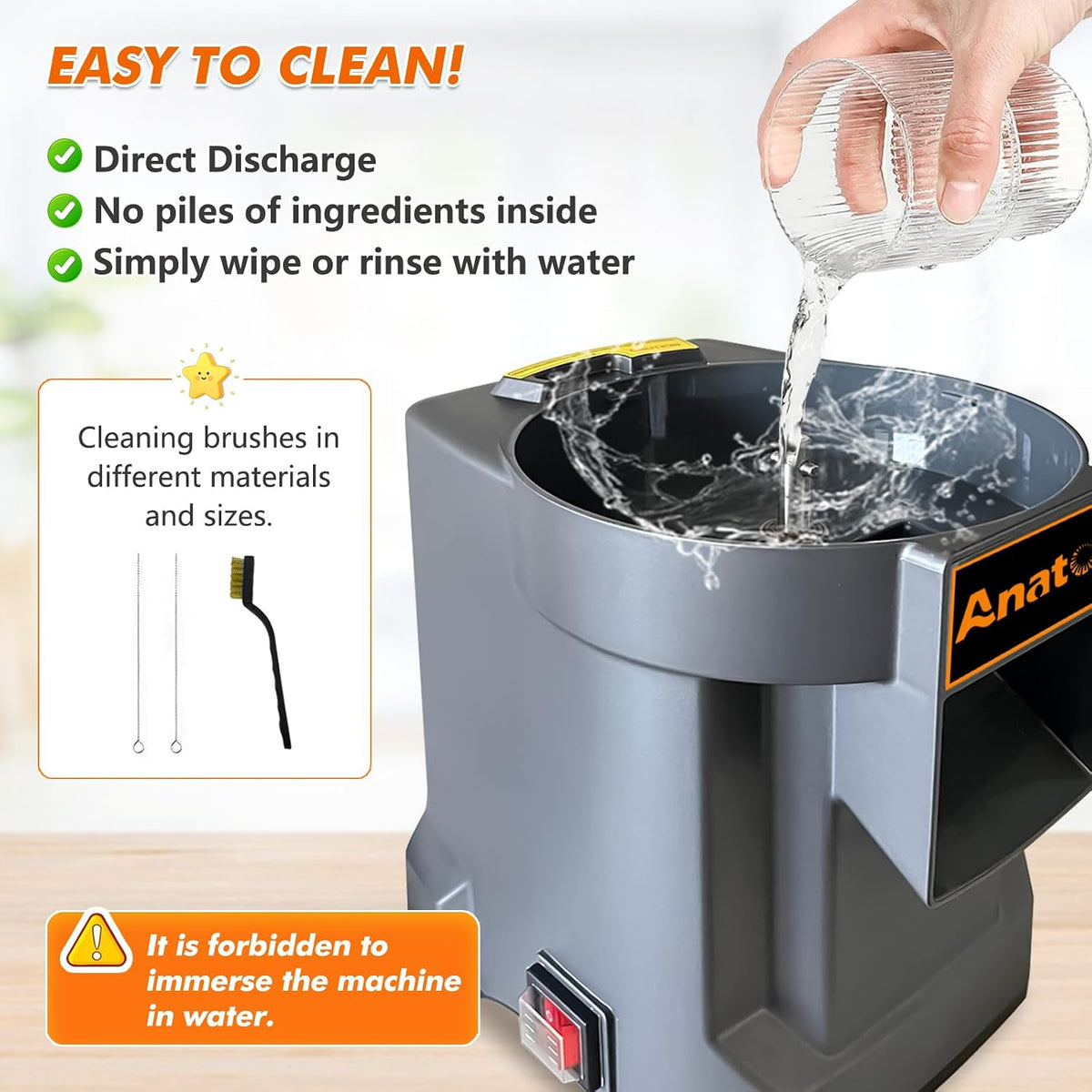Electric Vegetable Dicer Chopper Commercial Food Processor 3 Blades
