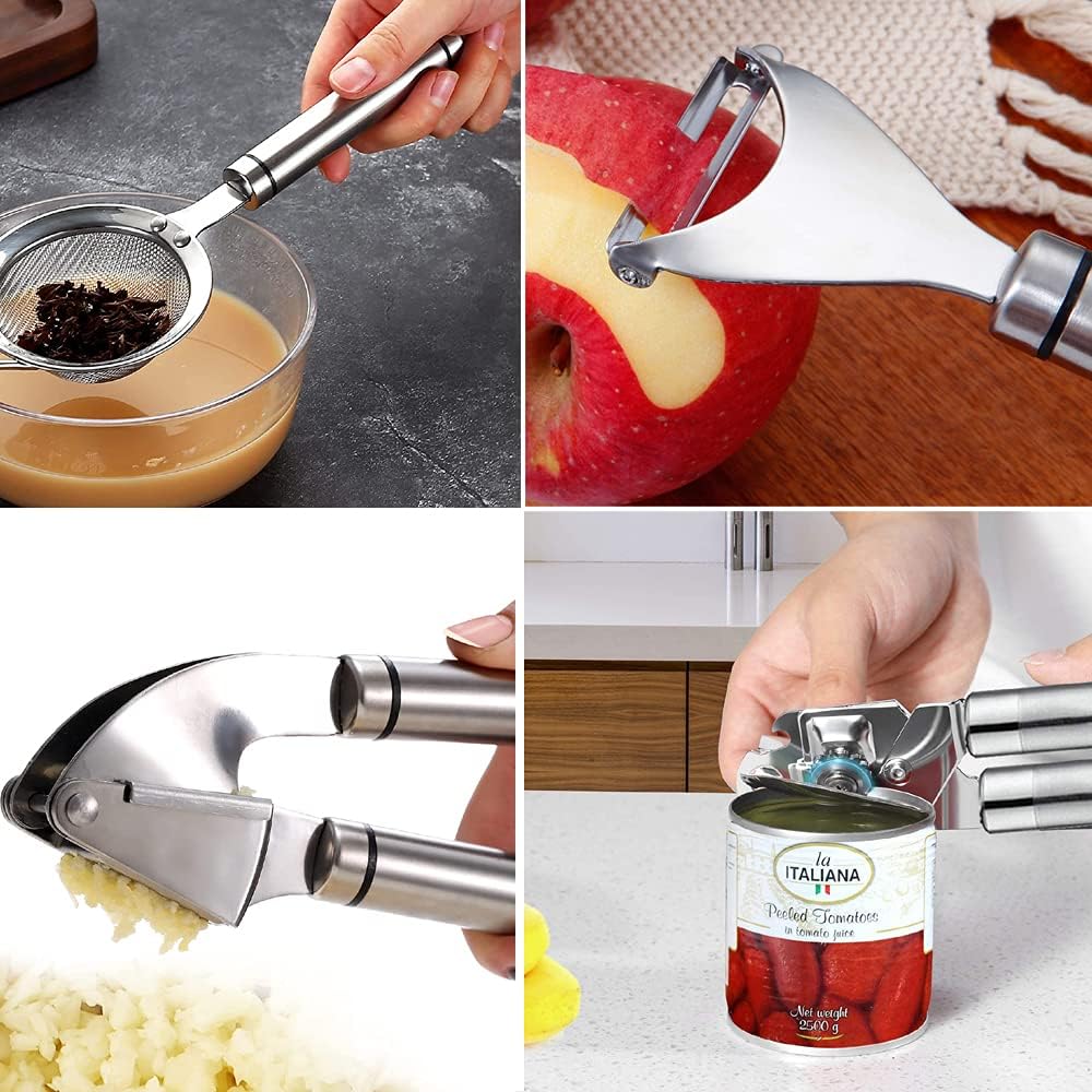Cooking Utensils Set- 35 PCs Kitchen Utensils with Grater,Tongs, Spoon Spatula &Turner Made of Heat Resistant Food Grade Silicone and Wooden Handles Kitchen Gadgets Tools Set for Nonstick Cookware