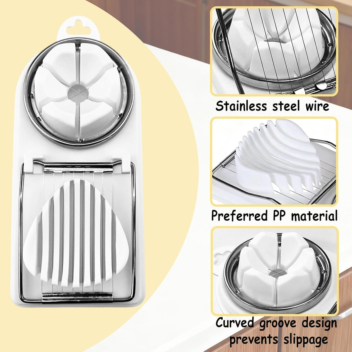 Egg Slicer for Hard Boiled Eggs,Strawberry Slicer,Hard Boiled Egg Slicer