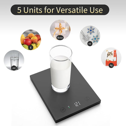 22lb/10kg Food Scale, Precision 0.1oz/1g by Our Professional Scale Factory Since 2001, Kitchen Scales Digital Weight Grams and Ounces for Cooking and Baking, LED, 3*AAA Batteries, Blue