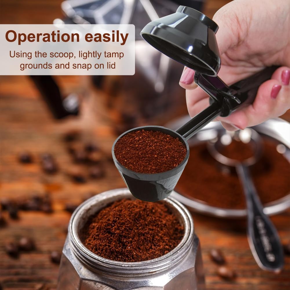 Coffee Scoop & Funnel for Ground Coffee - Protein Powder & Tea, 2 Tbsp