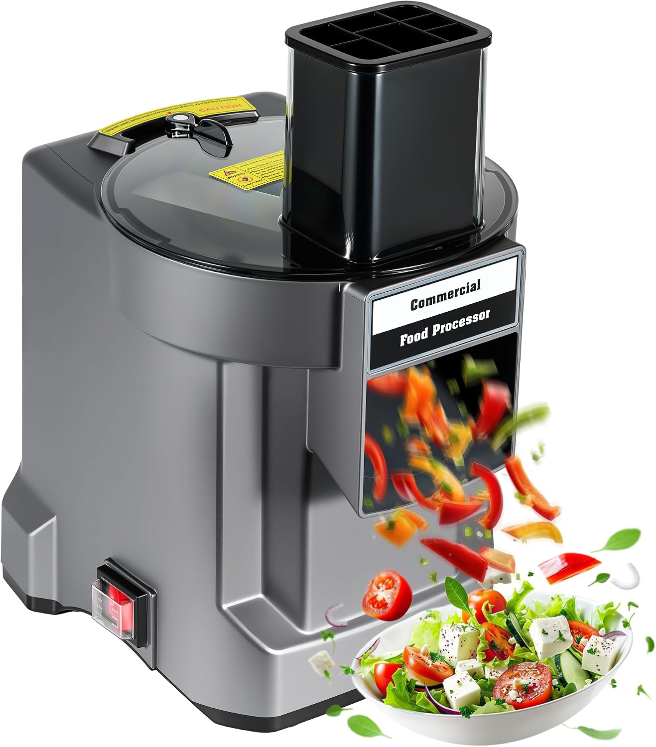 3 in 1 Electric Vegetable Chopper Slicer, Multifunctional Onion Chopper Food Dicer Shredder Processor, Automatic Veggie Fruit Cutting Dicing Machine with Stainless Steel Blades for Commercial Home Use