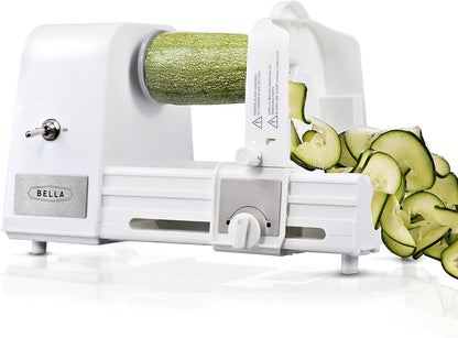 4-in-1 Automatic Electric Spiralizer & Slicer, Quickly Prep Healthy Veggie or Fruit Spaghetti, Noodles or Ribbons, Easy To Clean, Recipe Book Included, White, 14641