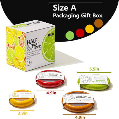 SOOPLEU Avocado Saver & Onion Storage, 4Pcs Silicone Fresh Produce Holder