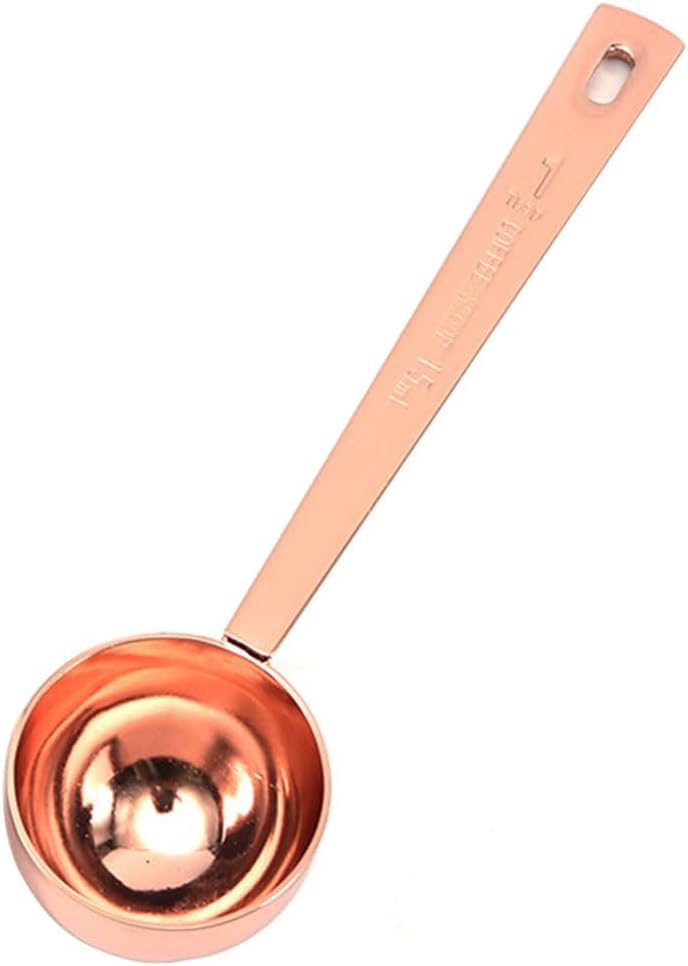 Coffee Scoops, 1 PC 15 ML (1 TPSP) 304 Stainless Steel Tablespoon Long Handle Measuring tablespoon Fits Container for Ground, Brewing, Milk Brewin (5.7inches)