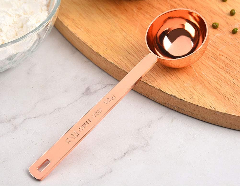 Coffee Scoops, 1 PC 15 ML (1 TPSP) 304 Stainless Steel Tablespoon Long Handle Measuring tablespoon Fits Container for Ground, Brewing, Milk Brewin (5.7inches)