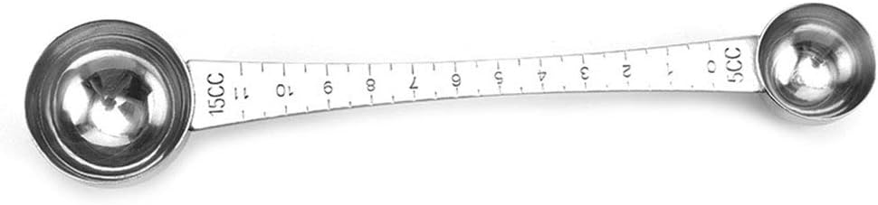 Coffee Scoops, 1 PC 15 ML (1 TPSP) 304 Stainless Steel Tablespoon Long Handle Measuring tablespoon Fits Container for Ground, Brewing, Milk Brewin (5.7inches)