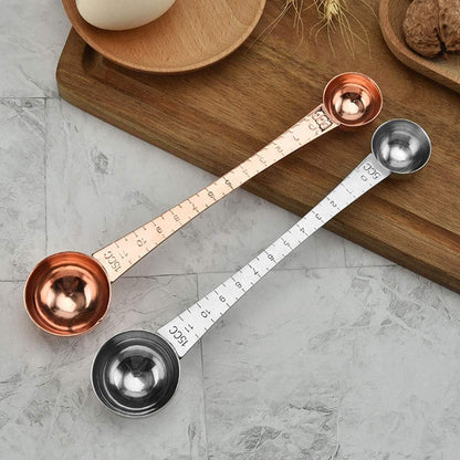 Coffee Scoops, 1 PC 15 ML (1 TPSP) 304 Stainless Steel Tablespoon Long Handle Measuring tablespoon Fits Container for Ground, Brewing, Milk Brewin (5.7inches)