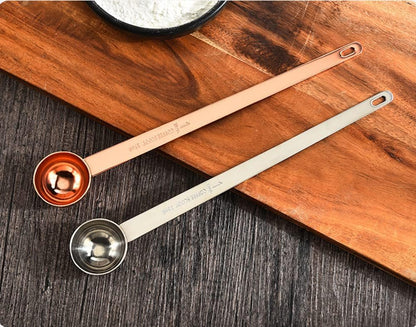Coffee Scoops, 1 PC 15 ML (1 TPSP) 304 Stainless Steel Tablespoon Long Handle Measuring tablespoon Fits Container for Ground, Brewing, Milk Brewin (5.7inches)