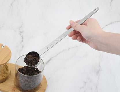 Coffee Scoops, 1 PC 15 ML (1 TPSP) 304 Stainless Steel Tablespoon Long Handle Measuring tablespoon Fits Container for Ground, Brewing, Milk Brewin (5.7inches)