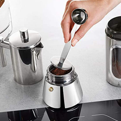Coffee Scoops, 1 PC 15 ML (1 TPSP) 304 Stainless Steel Tablespoon Long Handle Measuring tablespoon Fits Container for Ground, Brewing, Milk Brewin (5.7inches)
