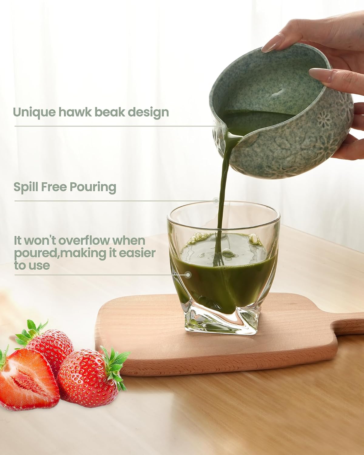 Matcha Whisk Tea Set Kit Japanese Matcha Kit - Matcha Bowl, Matcha Whisk and Holder, Bamboo Scoop, Scoop Rest, Sifter and Tea Towel - for Tea Ceremony Breakfast Lattes - Home Kitchen Christmas(Pink)