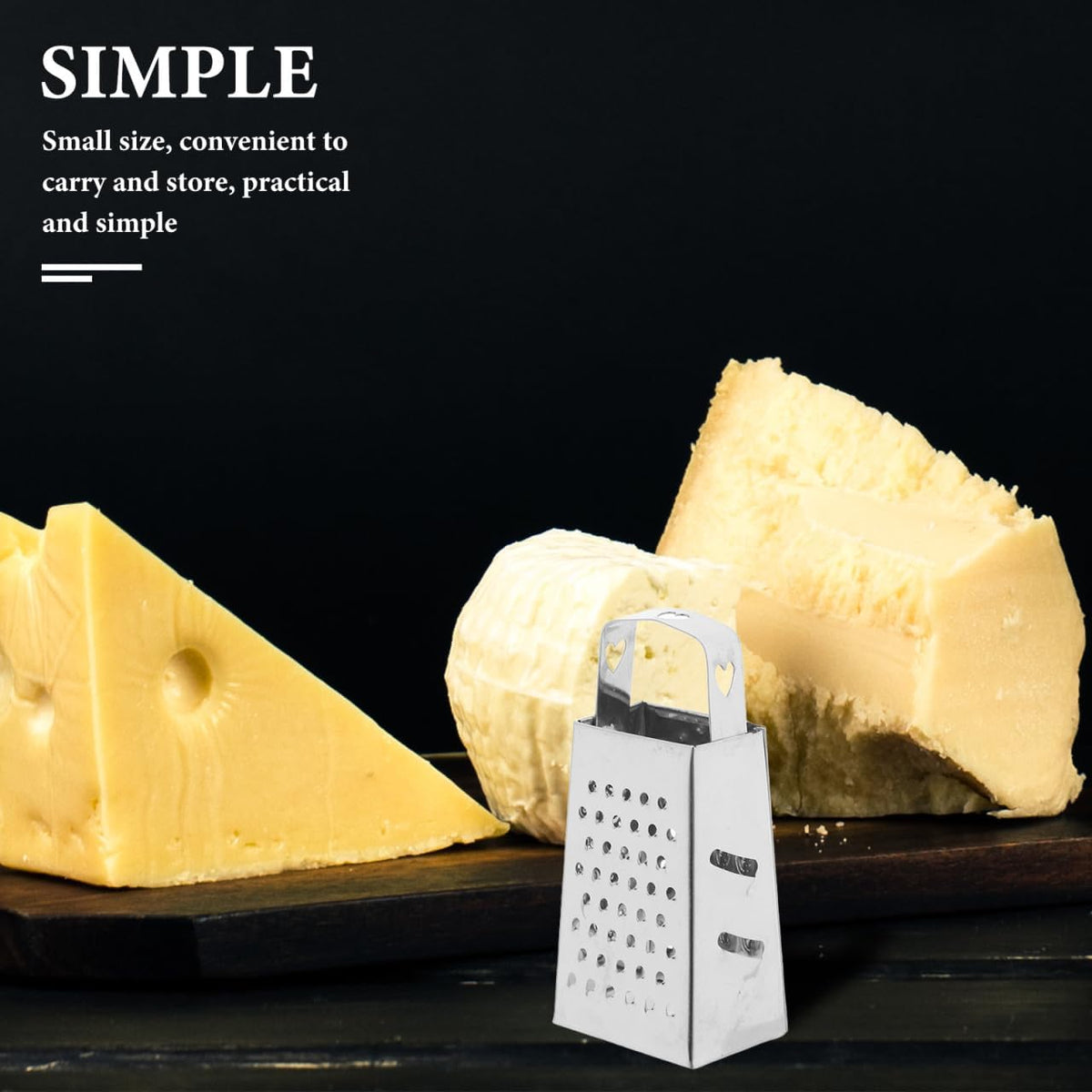 6pcs Mini Cheese Grater Set Stainless Steel Four Sided Box Grater: Small Kitchen Shredder for Garlic Ginger Vegetables Handheld Tool for Home Cooks Camping Lunch