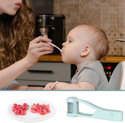 Grape Cutter for Toddlers, Grape Slicer Tool, Grape Tomato Cherry Strawberry Cutter Tools Into 4 Pieces for Vegetable Fruit Salad, Stainless Steel Quarter Grape Slicer Kitchen Gadget