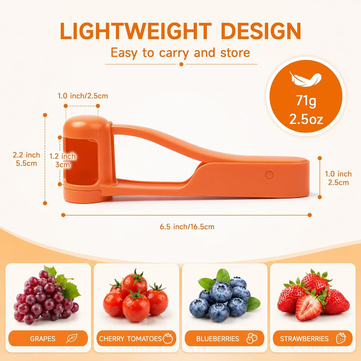 Grape Cutter for Toddlers, Grape Slicer Tool, Grape Tomato Cherry Strawberry Cutter Tools Into 4 Pieces for Vegetable Fruit Salad, Stainless Steel Quarter Grape Slicer Kitchen Gadget