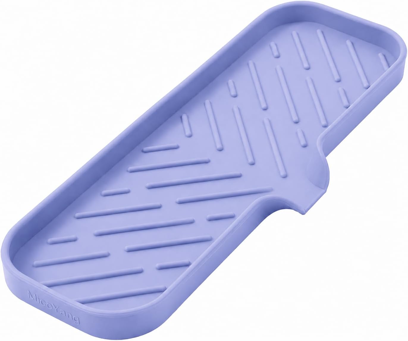 Silicone Soap Dish with Drain Spout, Self-Draining Sink Organizer Tray for Bathroom and Kitchen, Sponges, Dispensers and Soap Holder, Non-Slip and Dishwasher Safe, Black (Compact, 4.9"×3.2")