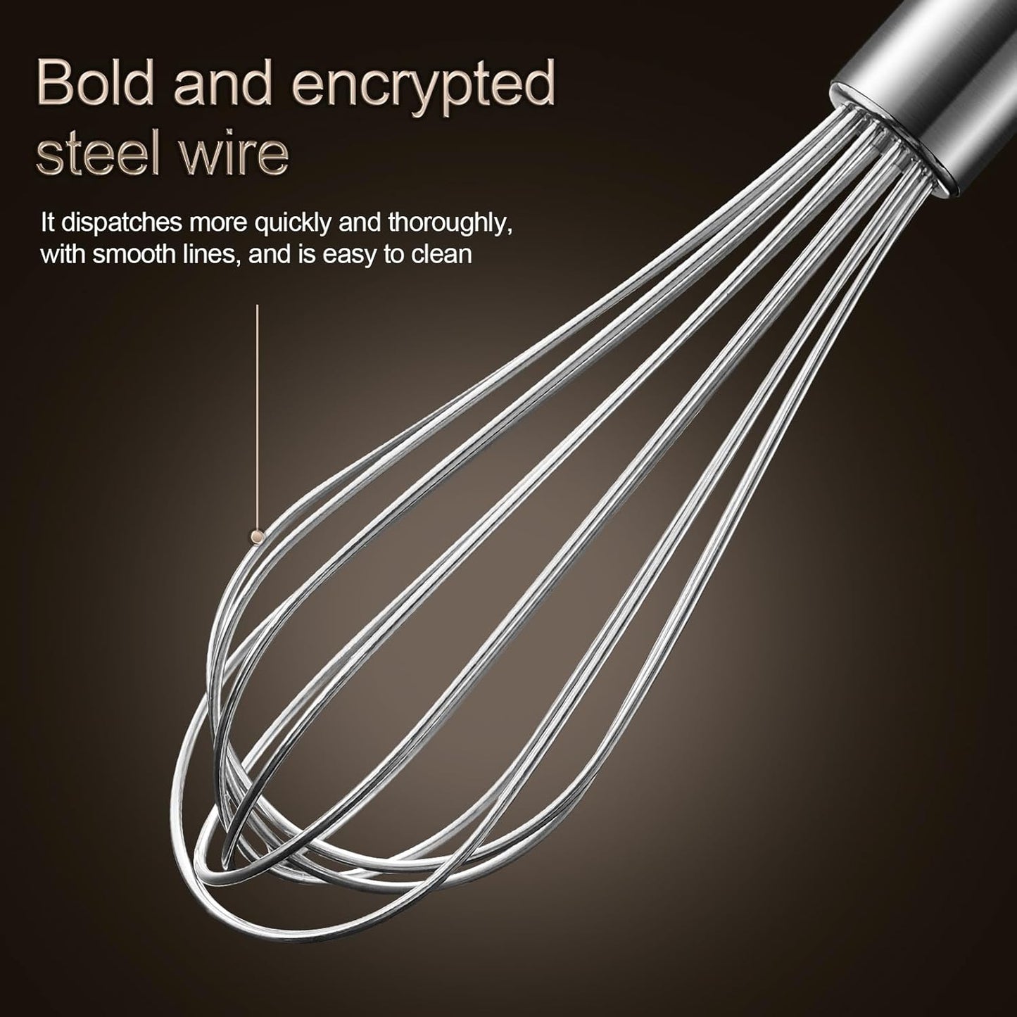 Stainless Steel Whisk (8.4 inches, Silver) | which works great for cups and small containers ， it's great for small-batch tasks
