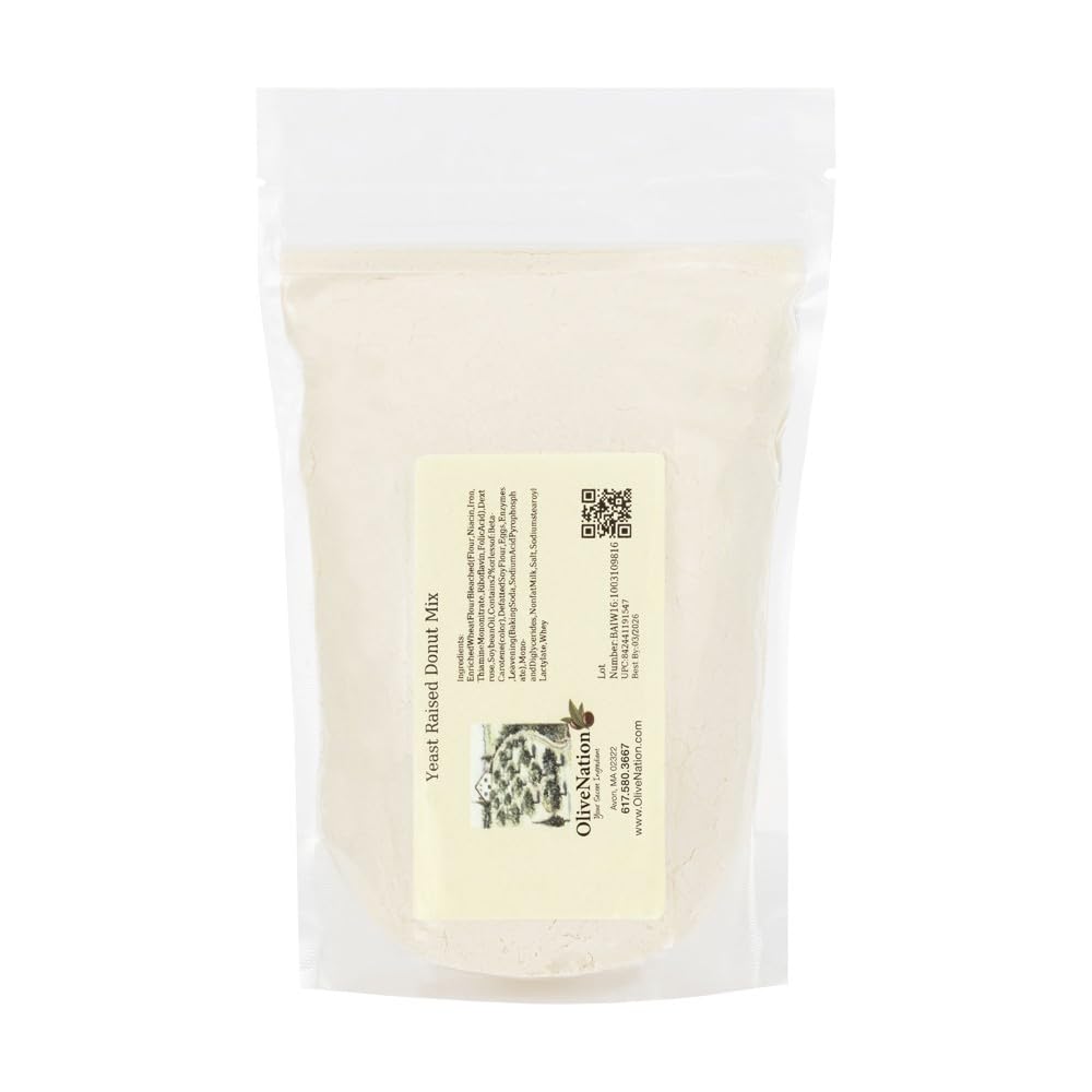 Yeast Raised Donut Mix - Easy Prep Powder Blend for Home or Professional Bakery Quality Tender, Airy Ring Doughnuts, Bars, Donut Holes, Pastry, Great with Fillings, Glaze, Icing (32.00oz)