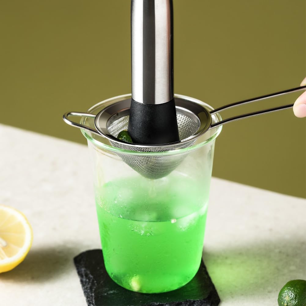 Cocktail Strainer Set of 2, Fine Mesh Bar Strainer for Cocktails and Tea
