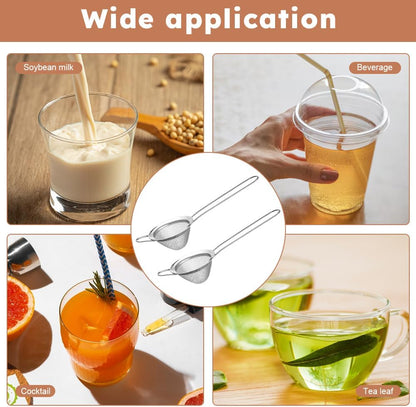Cocktail Strainer Set of 2, Fine Mesh Bar Strainer for Cocktails and Tea