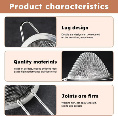 Cocktail Strainer Set of 2, Fine Mesh Bar Strainer for Cocktails and Tea