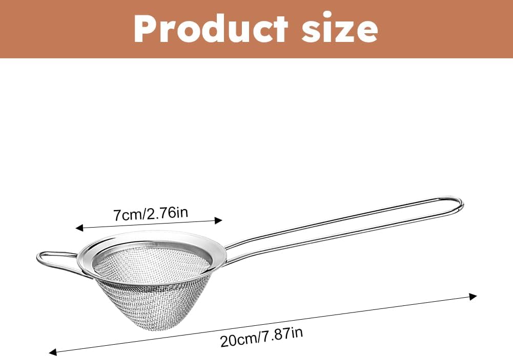 Cocktail Strainer Set of 2, Fine Mesh Bar Strainer for Cocktails and Tea