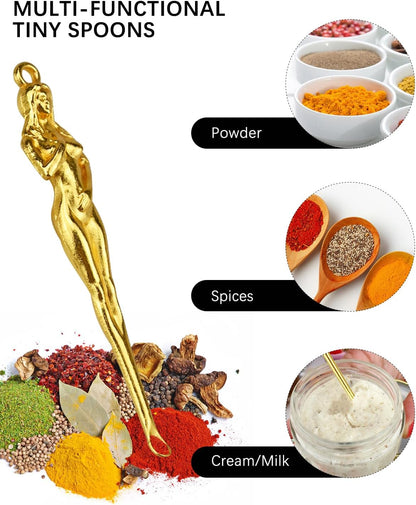 6 PCS Tiny Spoons, Mini Spoon, Small Metal Shovel Spoons