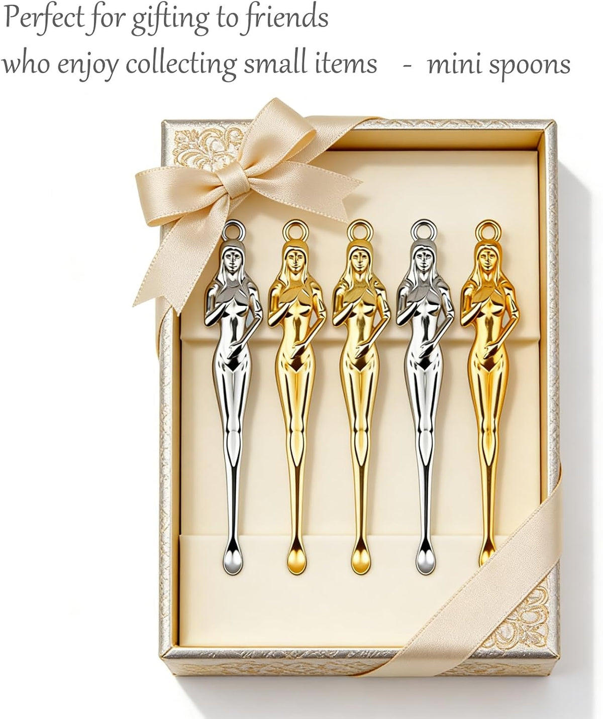6 PCS Tiny Spoons, Mini Spoon, Small Metal Shovel Spoons